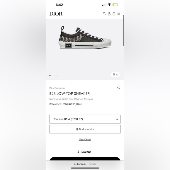 Authentic dior b23 low top sneakers - Picture 6 of 6
